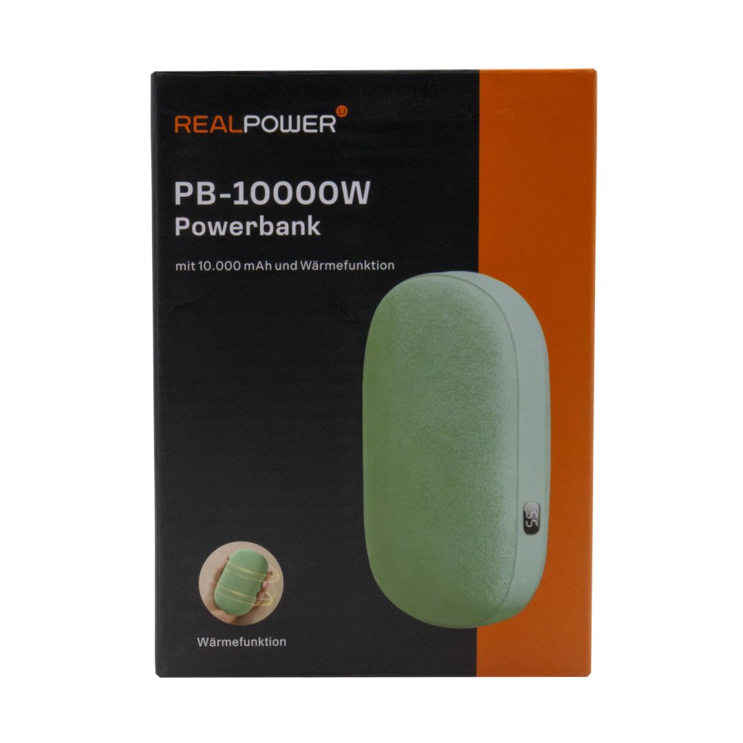 Realpower PB-10000W 10000mAh PowerBank Green
