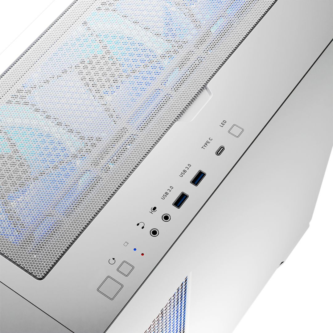 Modecom Horizon ARGB Flow Tempered Glass White