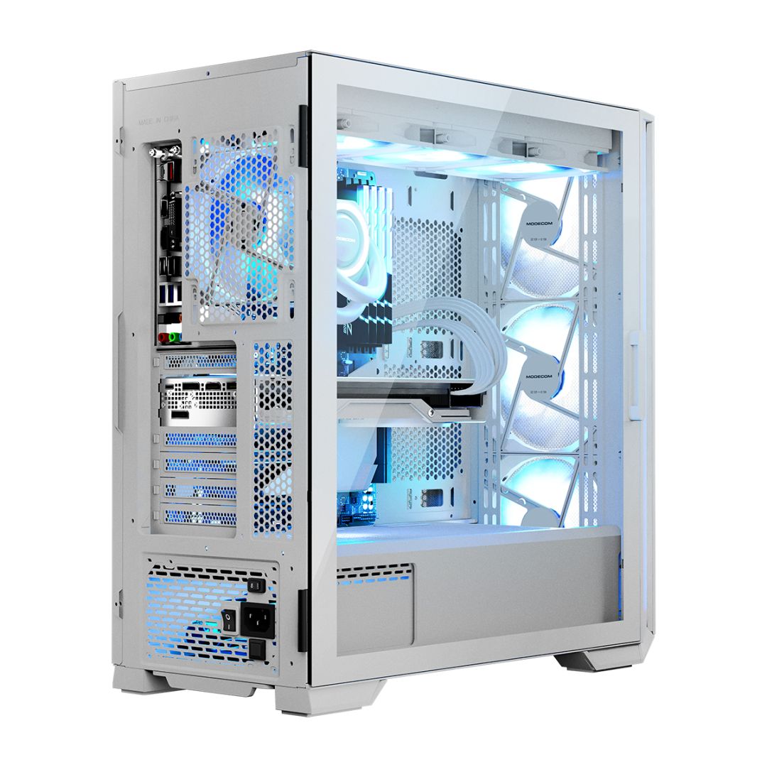 Modecom Horizon ARGB Flow Tempered Glass White