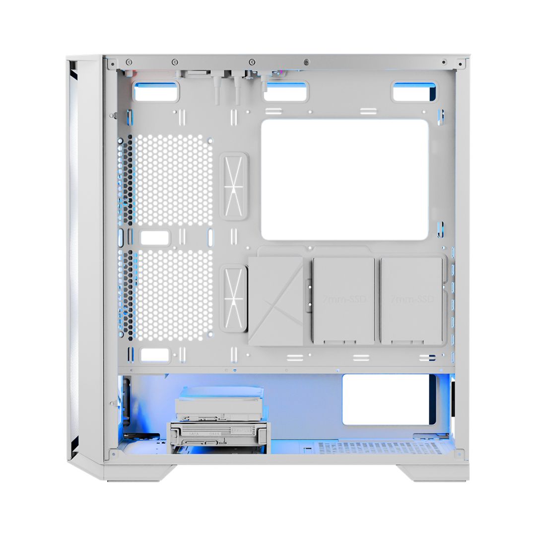 Modecom Horizon ARGB Flow Tempered Glass White