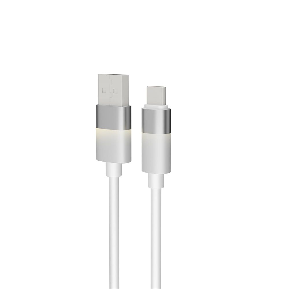 Avax CB312 GLOWY USB-A - USB-C cable 1m White
