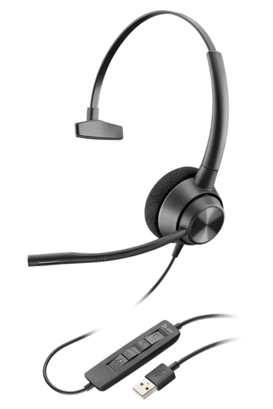 Poly Plantronics EncorePro 310 USB-A Headset Black