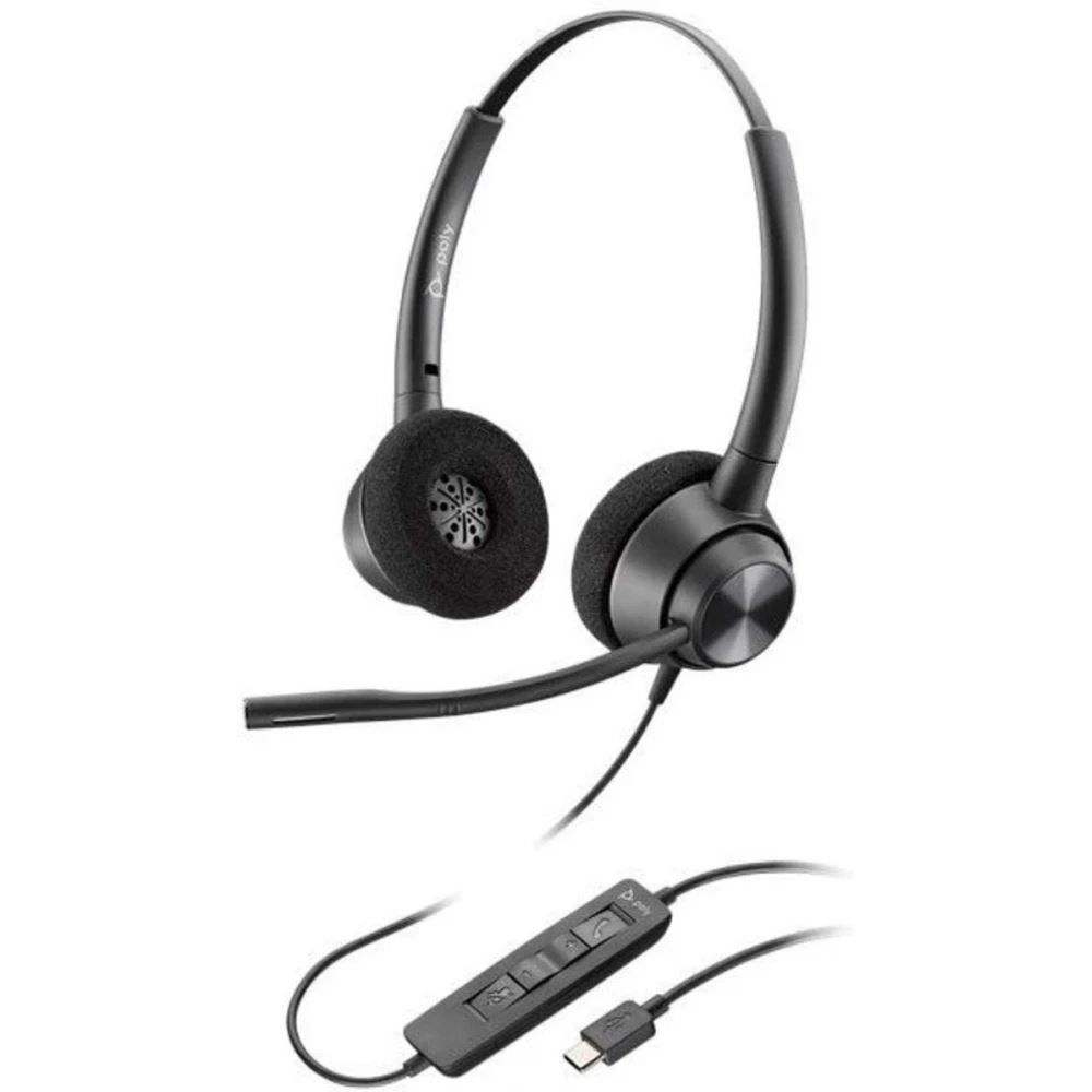 Poly Plantronics EncorePro 320 USB-C Headset Black