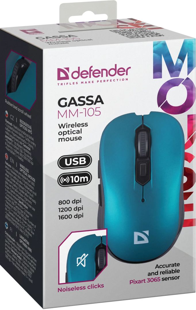 Defender Gassa MM-105 Wireless Mouse Turquoise