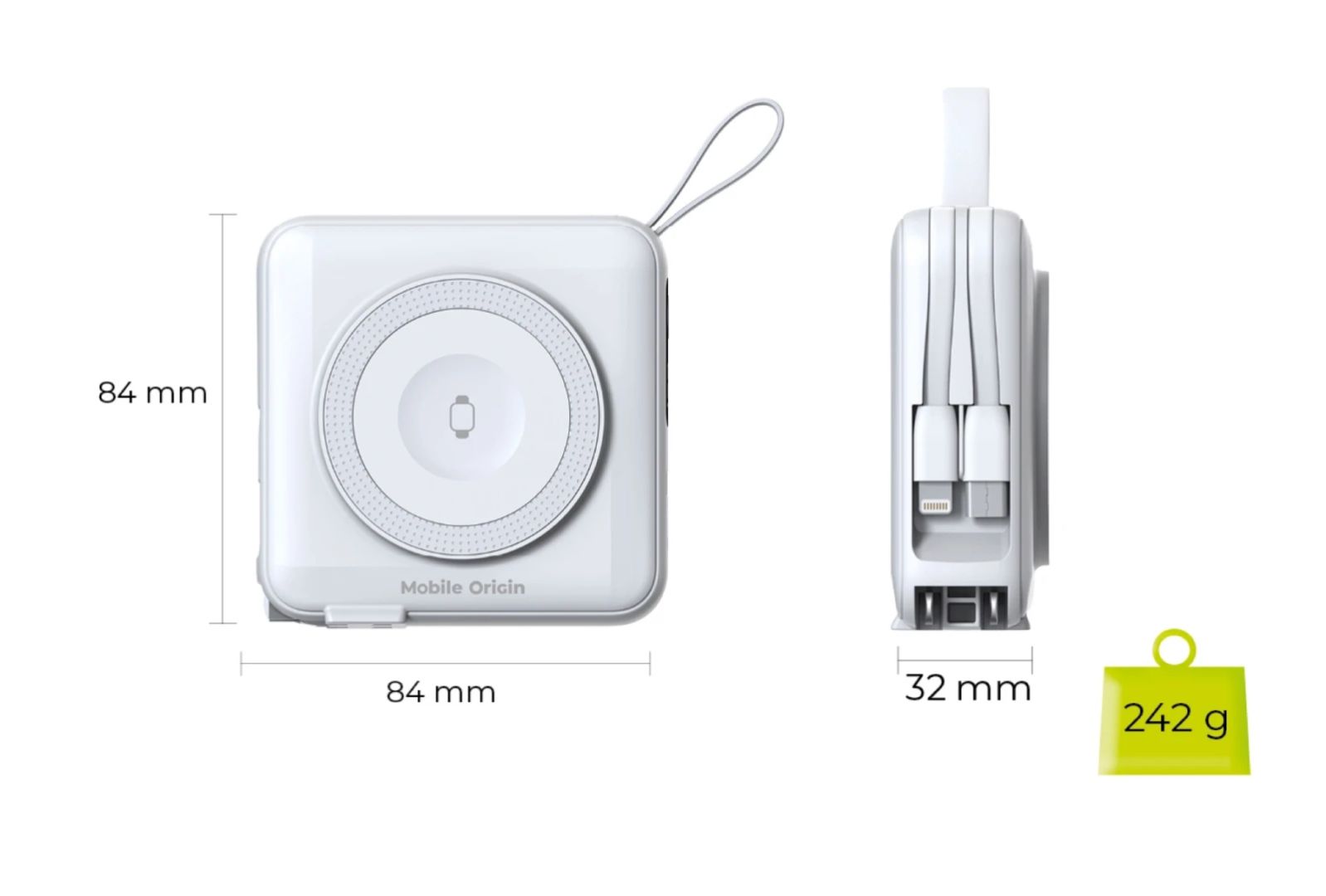 Mobile Origin 10000mAh PowerBank White