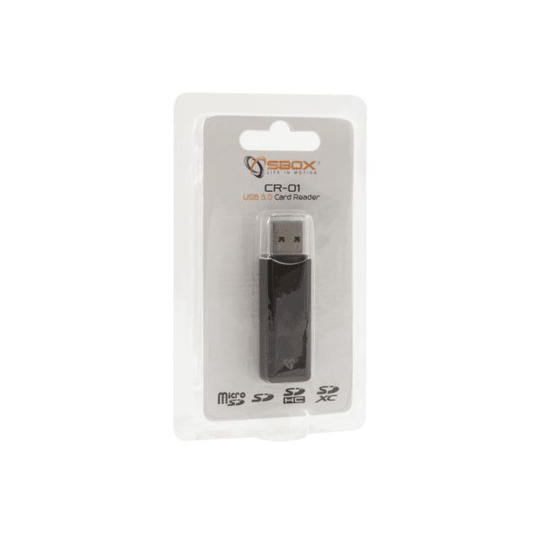 SBOX CR-01 USB3.0 Card Reader Black