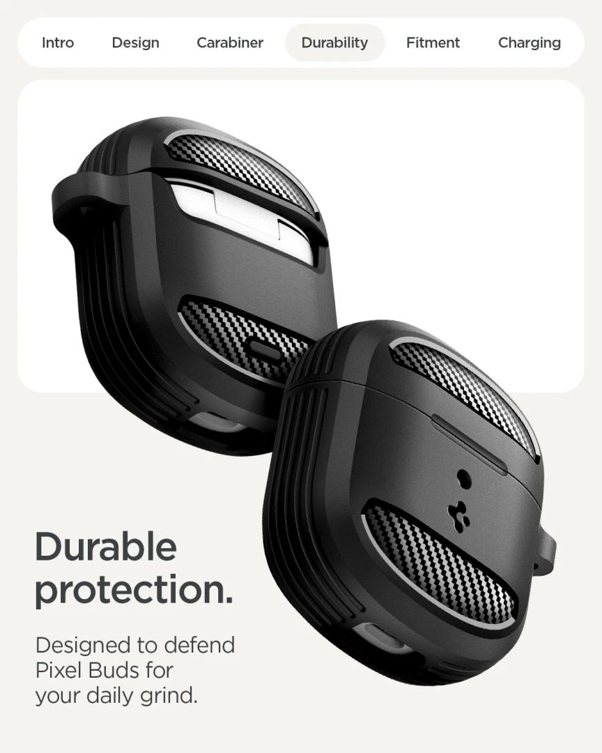 Spigen Rugged Armor case for Google Pixel Buds 2a Matte Black