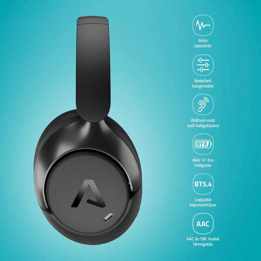 Lamax HighComfort2 ANC Bluetooth Headset Black