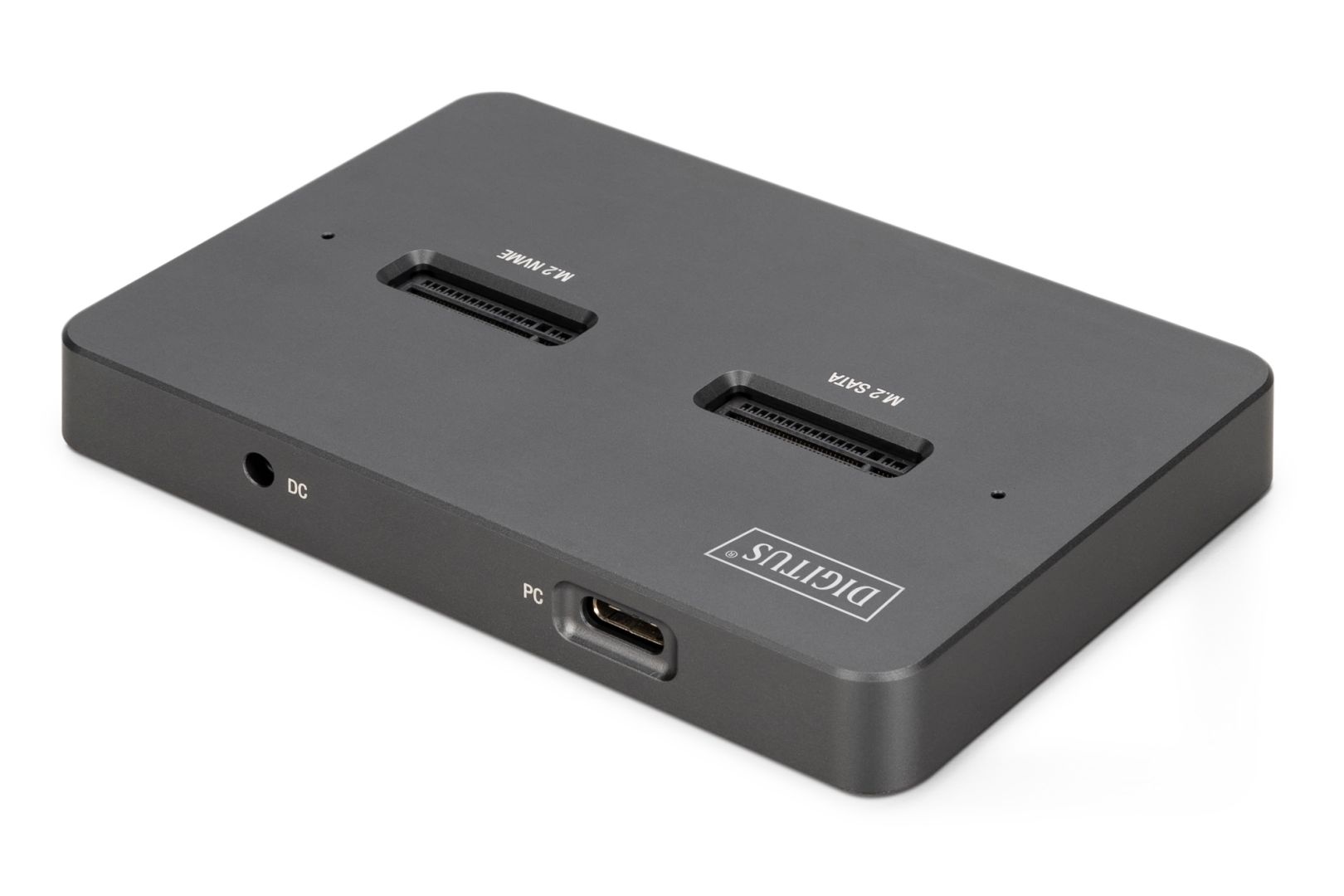 Digitus M.2 NVMe + M.2 SATA SSD Docking Station with SD Express Card Reader USB-C Black