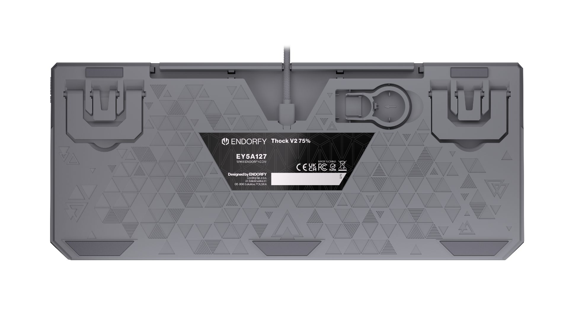 Endorfy Thock V2 75% Red Switch Mechanical Keyboard Grey US