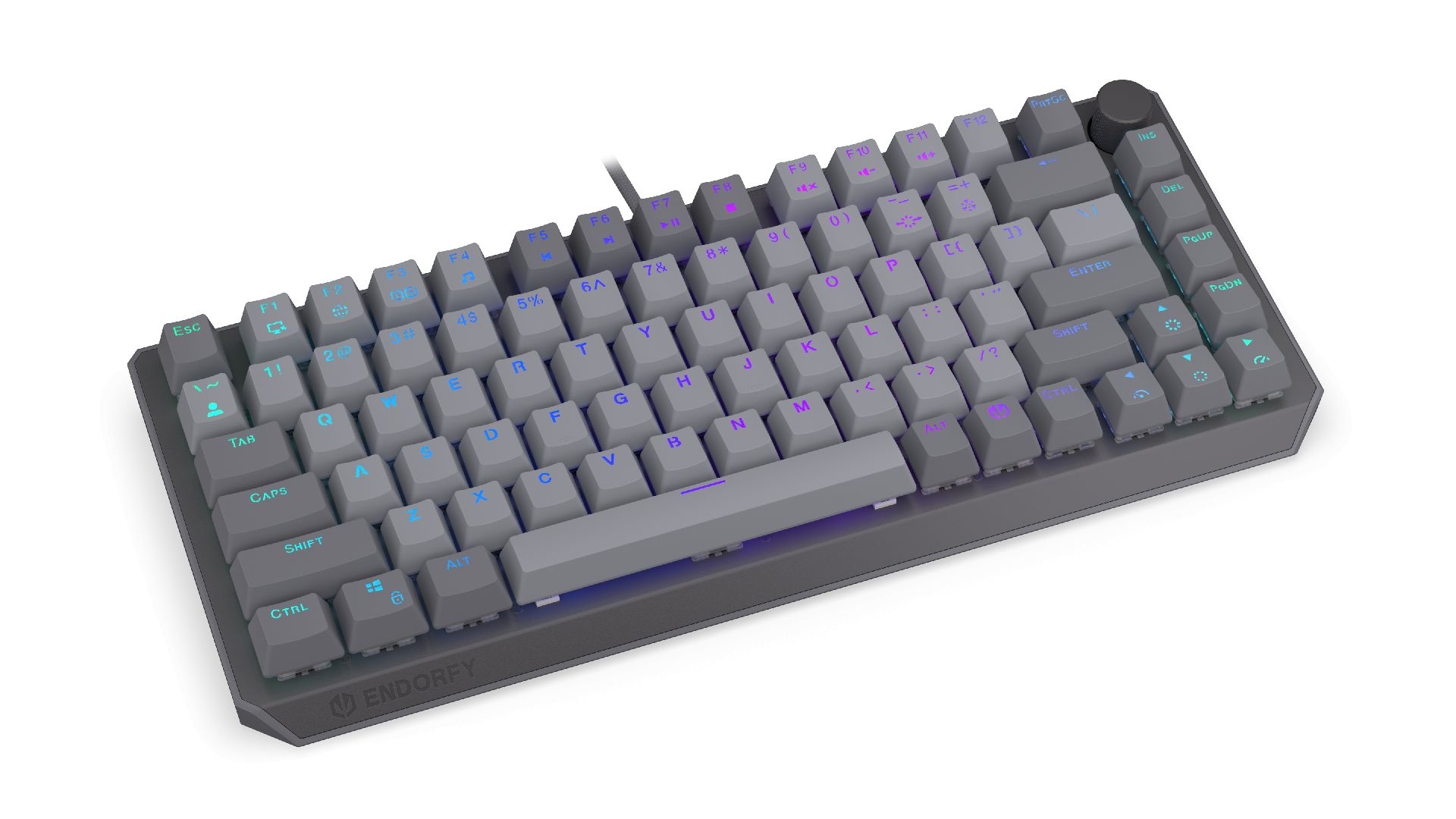 Endorfy Thock V2 75% Red Switch Mechanical Keyboard Grey US