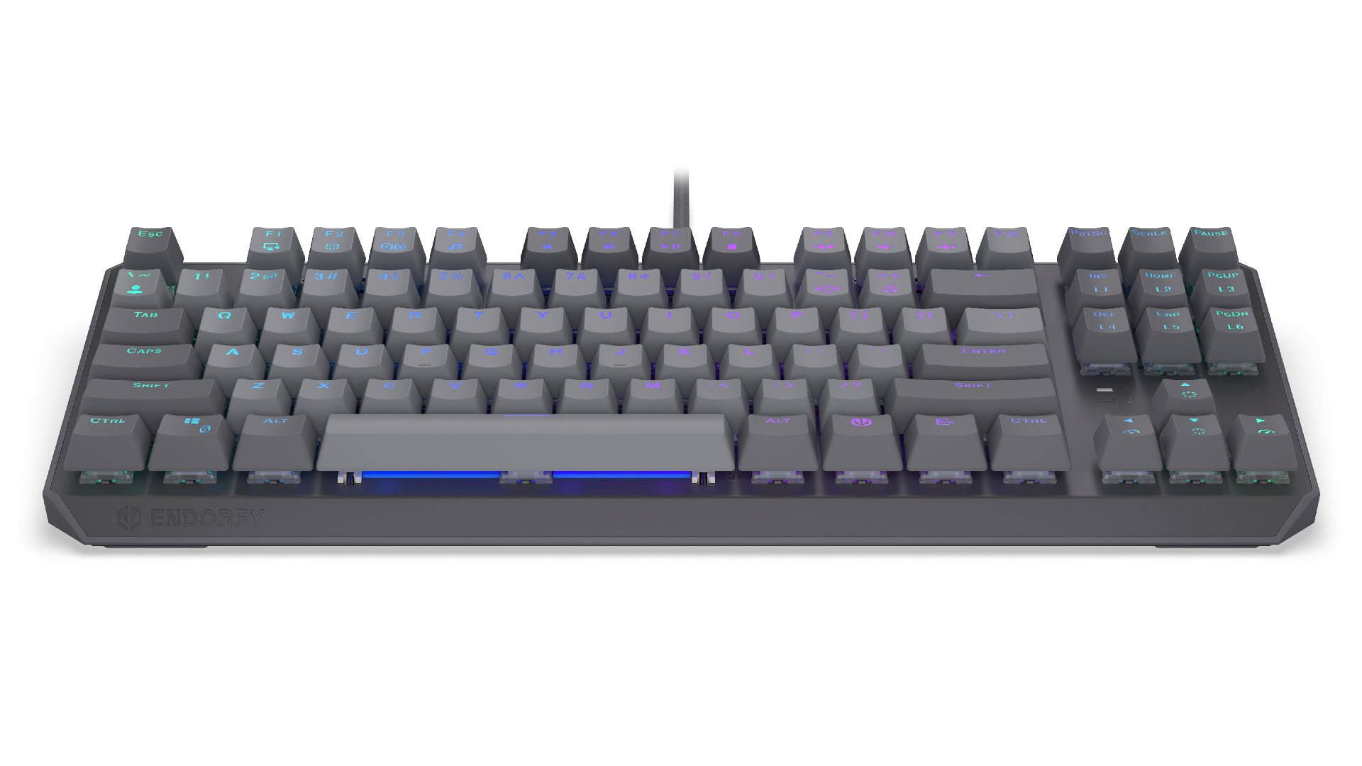 Endorfy Thock V2 TKL Red Switch Mechanical Keyboard Grey US