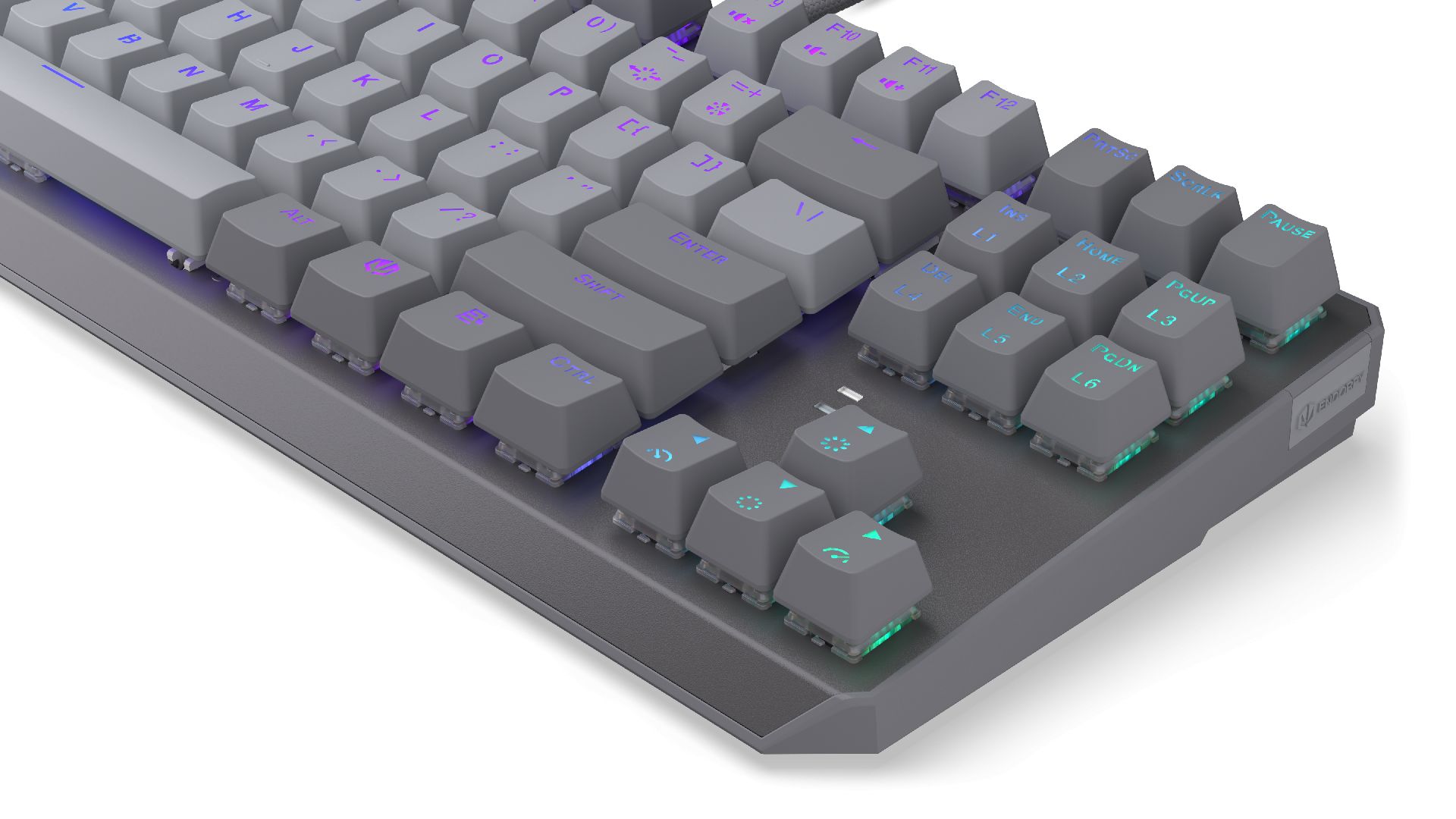 Endorfy Thock V2 TKL Red Switch Mechanical Keyboard Grey US
