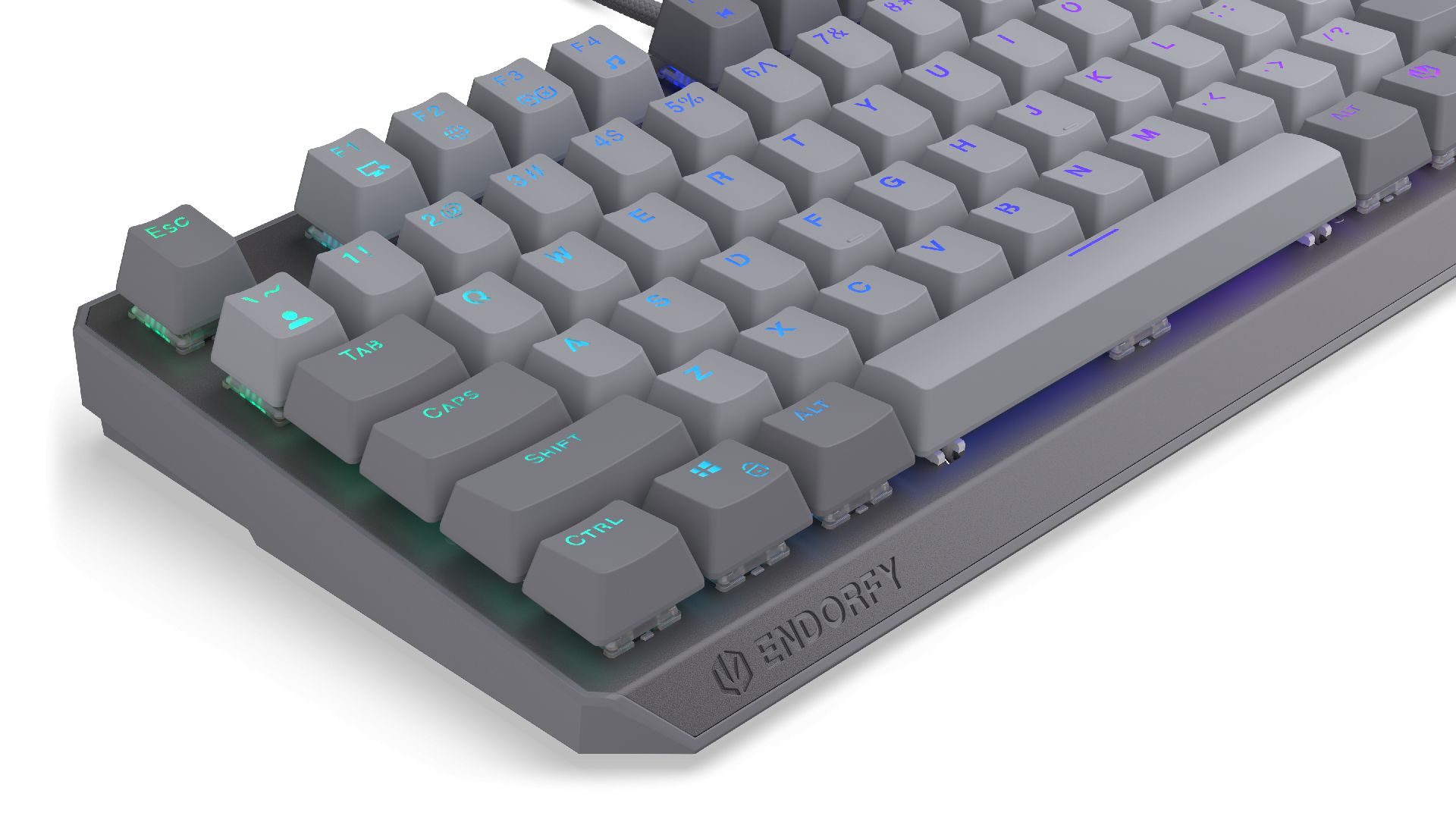 Endorfy Thock V2 TKL Red Switch Mechanical Keyboard Grey US