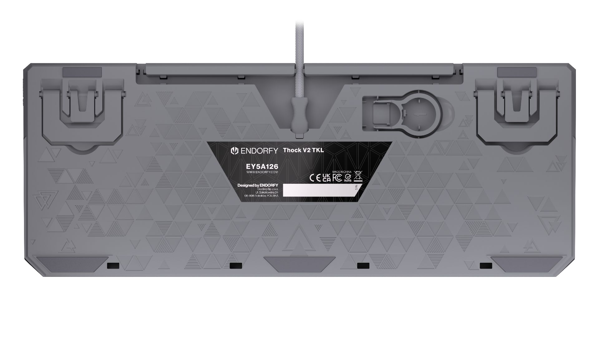 Endorfy Thock V2 TKL Red Switch Mechanical Keyboard Grey US