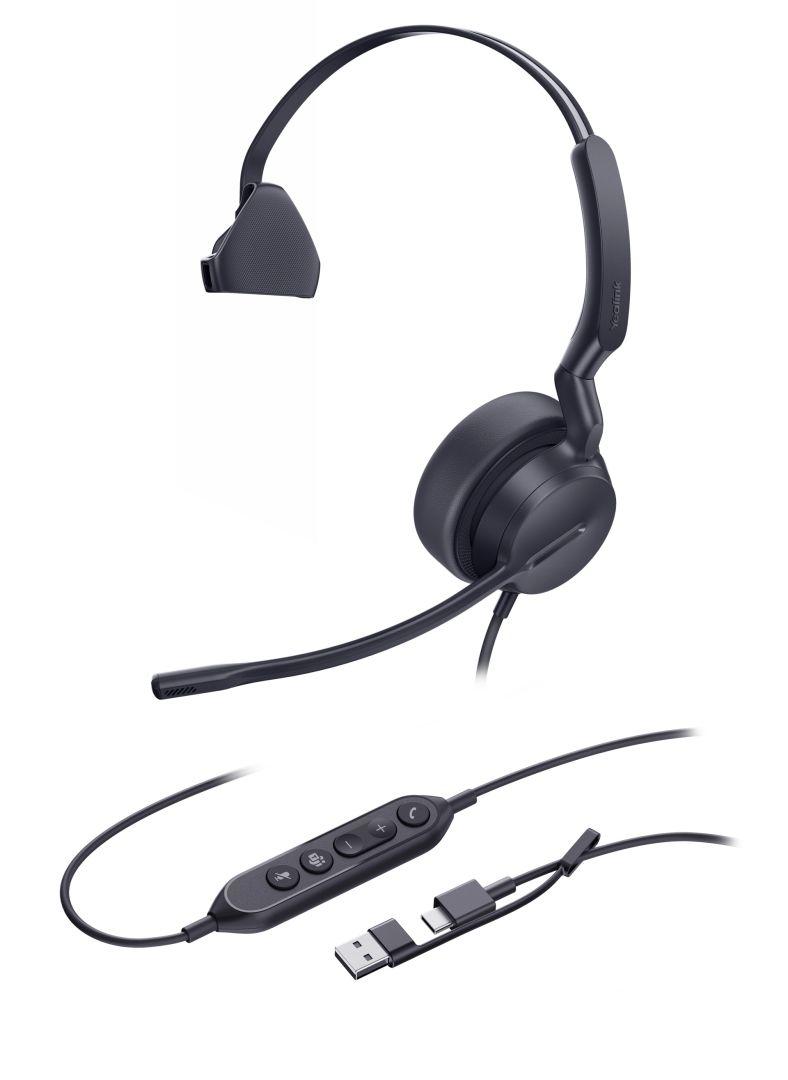 Yealink UH42 Mono UC USB-C/A Headset Black