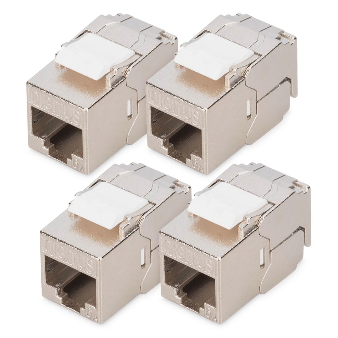 Digitus CAT 6A Keystone Jack, shielded,Re-embedded 4pc