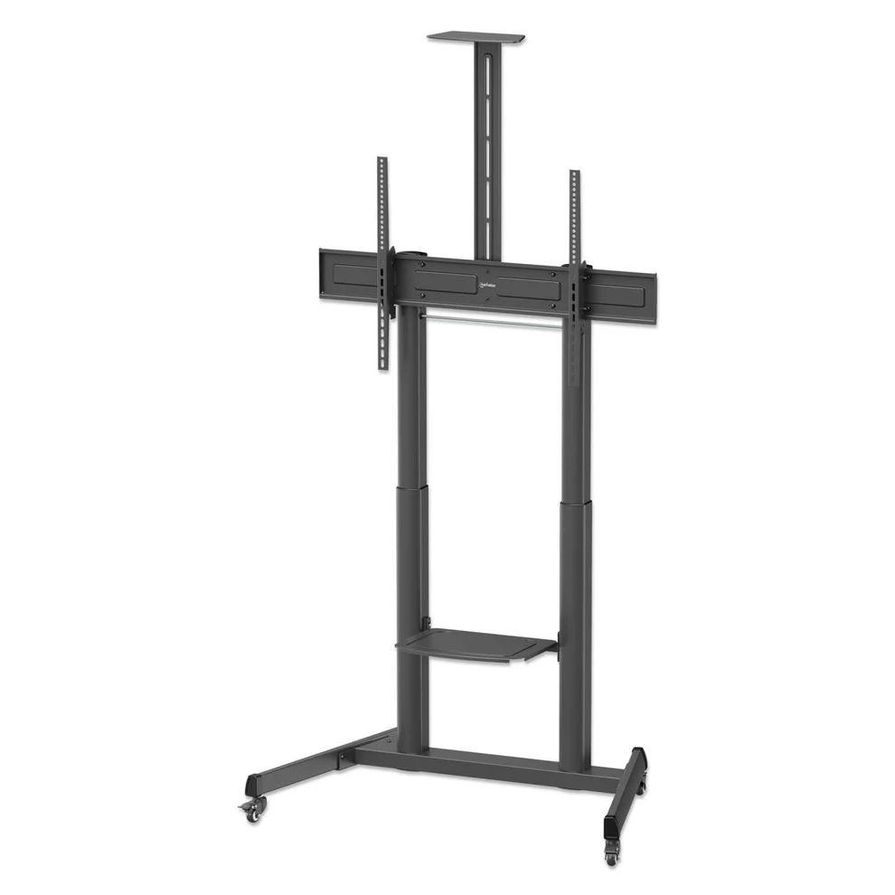 Manhattan Large-Screen Multimedia TV Cart with Tool-Free Height Adjustment 60