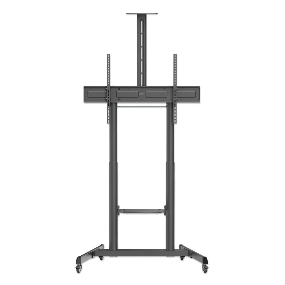 Manhattan Large-Screen Multimedia TV Cart with Tool-Free Height Adjustment 60