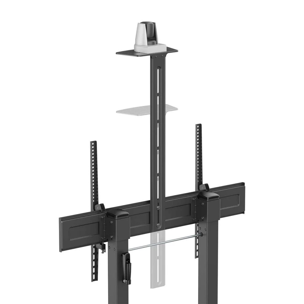 Manhattan Large-Screen Multimedia TV Cart with Tool-Free Height Adjustment 60
