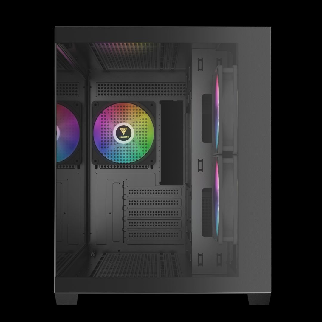 Gamdias Aura GC10M V2 ARGB Tempered Glass Black