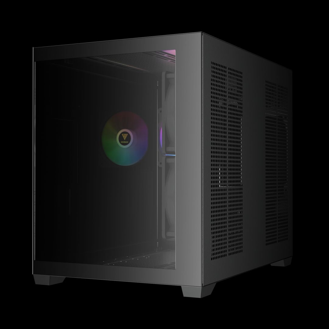 Gamdias Aura GC10M V2 ARGB Tempered Glass Black