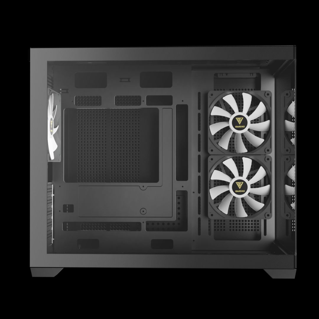 Gamdias Aura GC10M V2 ARGB Tempered Glass Black