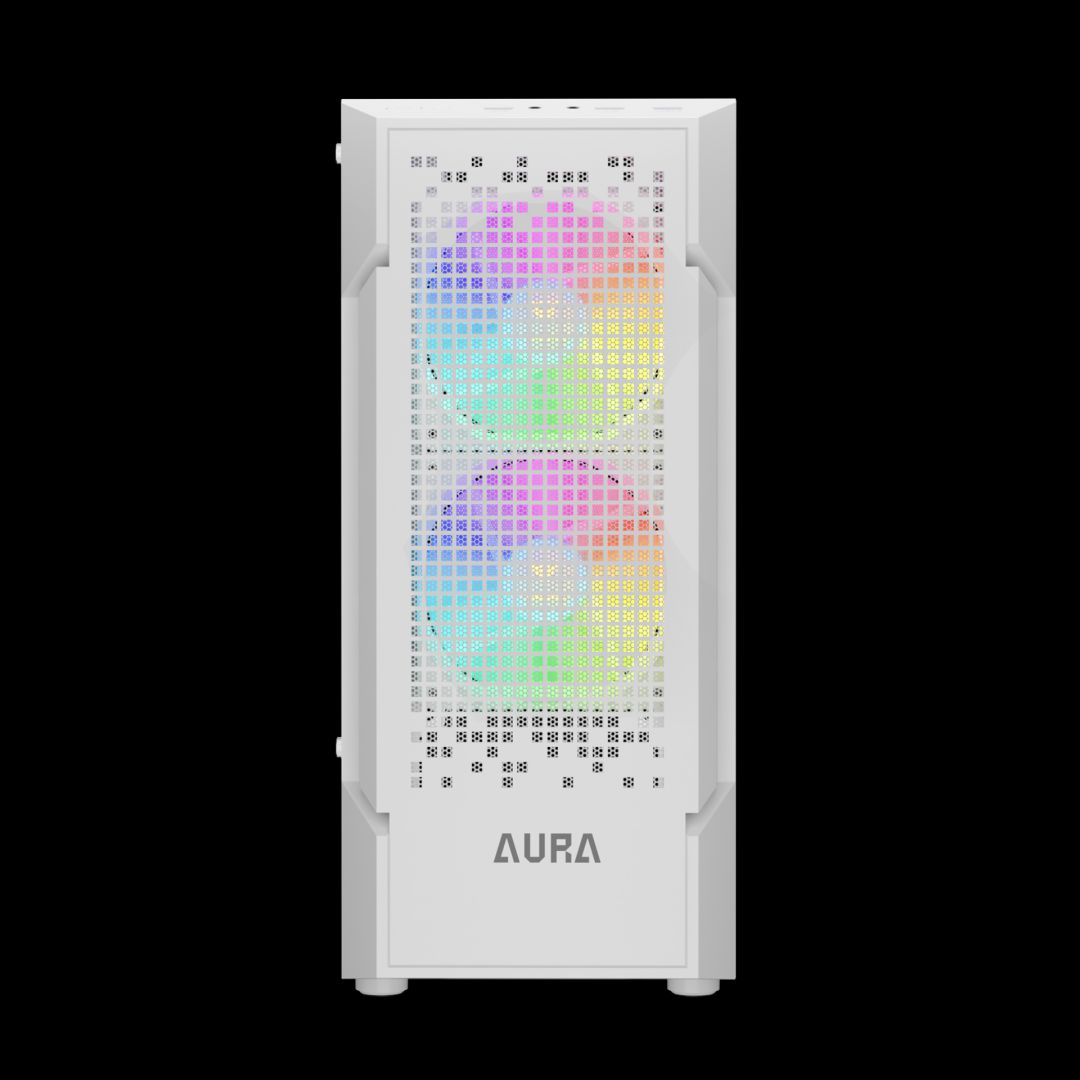 Gamdias Aura GC7 ARGB Tempered Glass White
