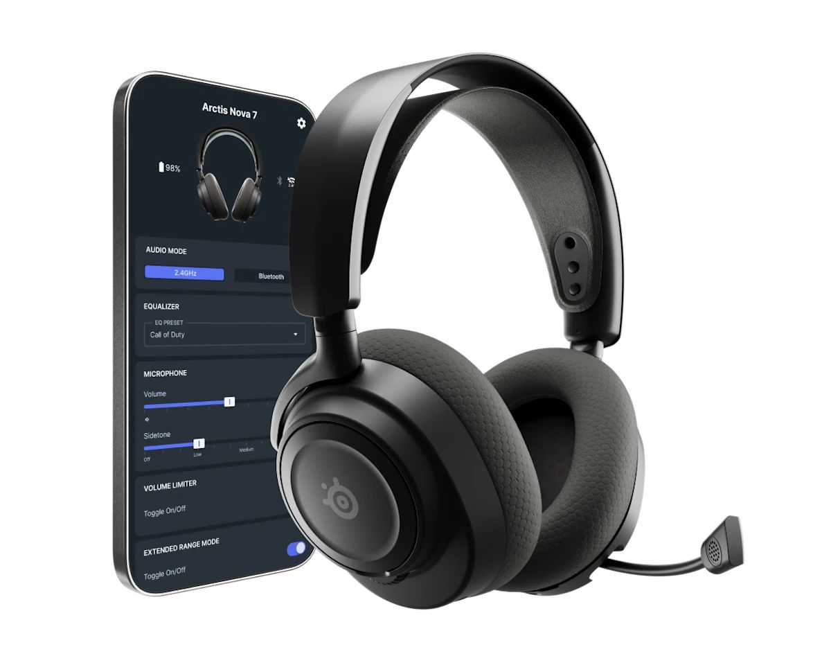 Steelseries Arctis Nova 7P Gen 2 Wireless Bluetooth Gaming Headset Black