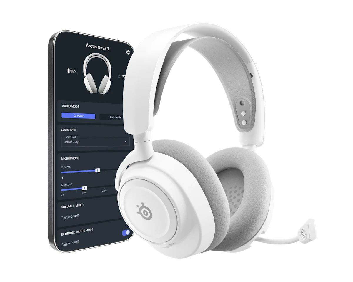 Steelseries Arctis Nova 7P Gen 2 Wireless Bluetooth Gaming Headset White