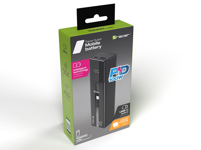 Tracer Quant 10000mAh PowerBank Black
