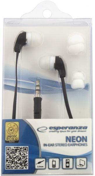 Esperanza EH147K Earphones Neon Black