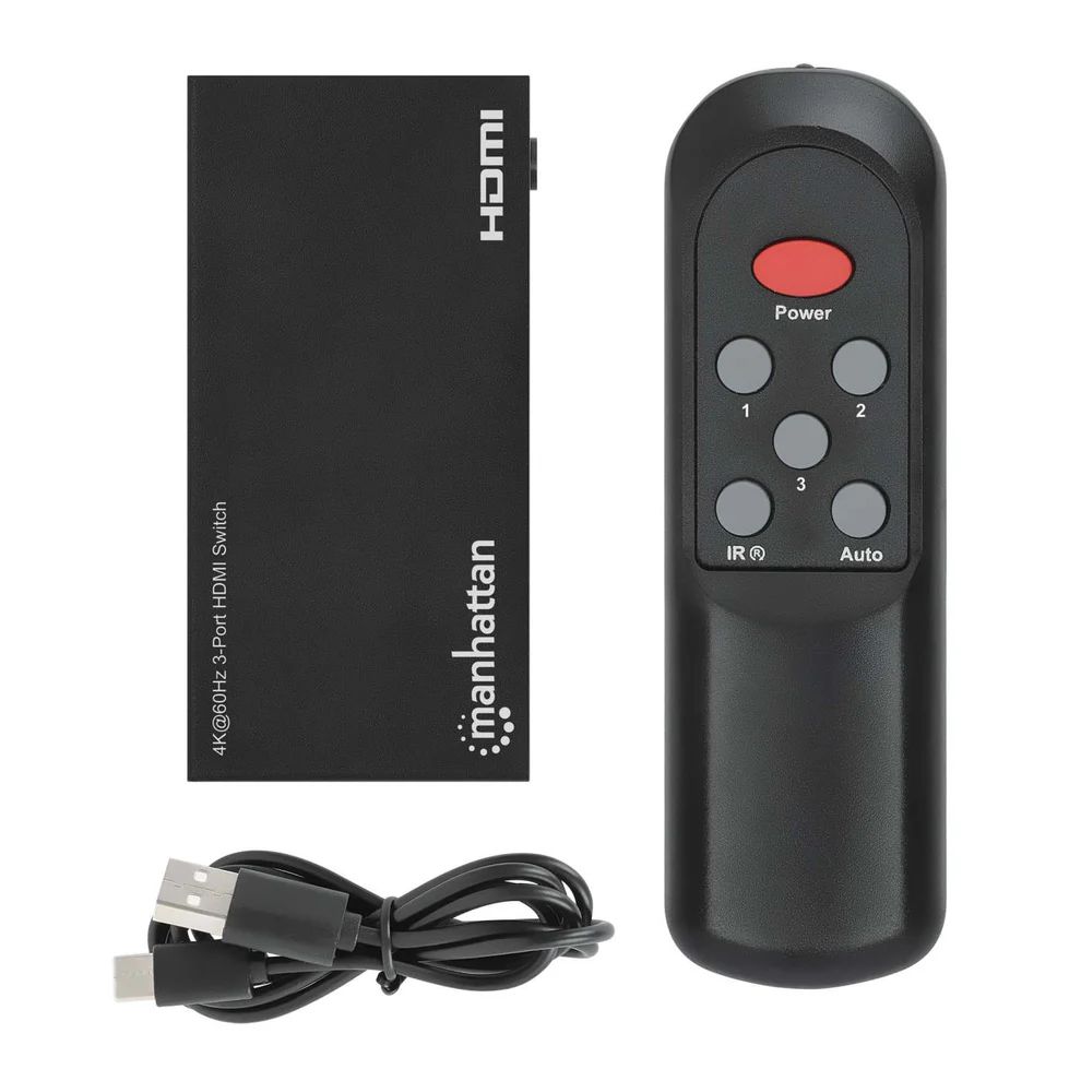 Manhattan 4K 60Hz 3-Port HDMI Switch