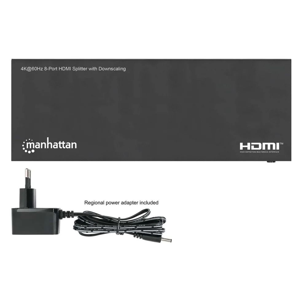 Manhattan 4K 60Hz 8-Port HDMI Splitter with Downscaling