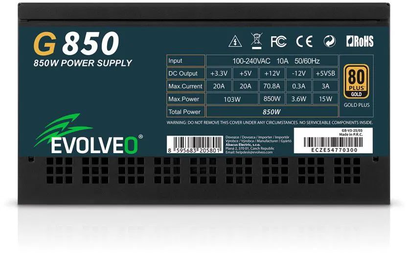 Evolveo 850W 80+ Gold G850