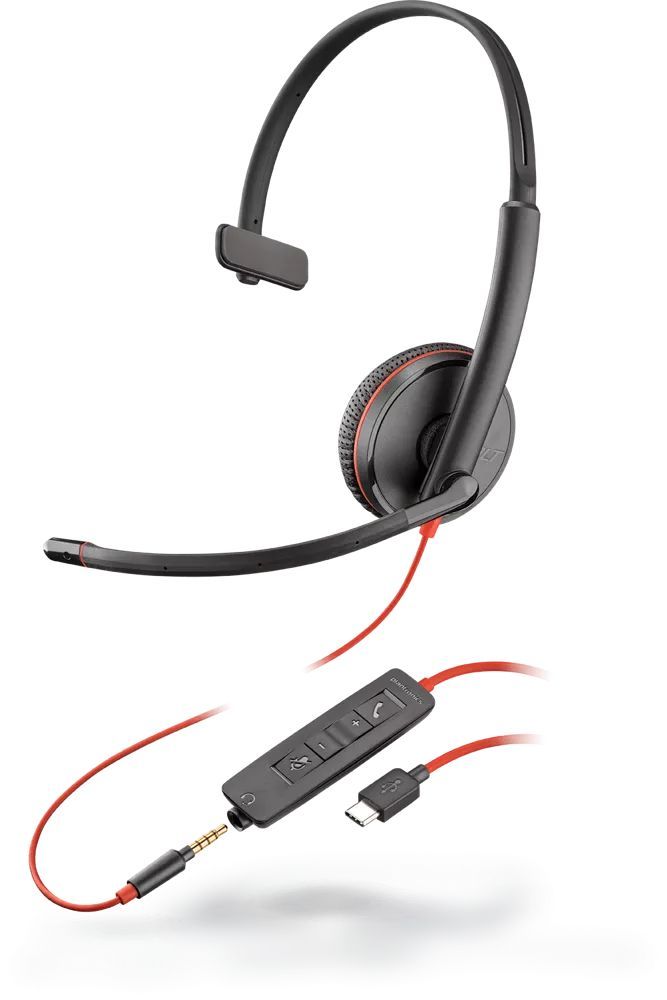Poly Plantronics Blackwire 3215 USB-C Headset Black
