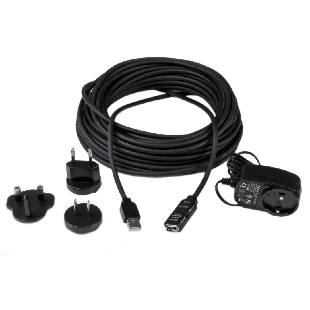 Startech USB 2.0 Active Extension Cable 10m Black