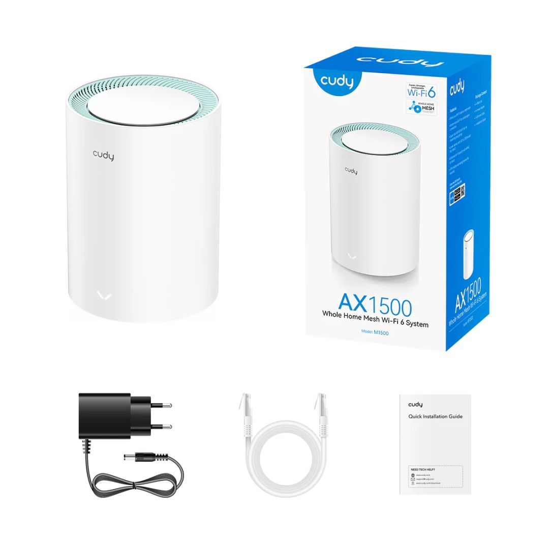 Cudy M1500 AX1500 Whole Home Mesh WiFi System (1-Pack)