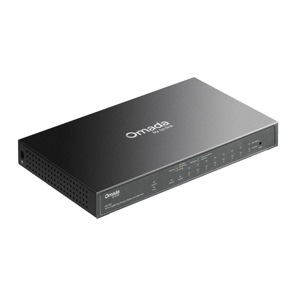TP-Link ES210GP Omada 10-Port Gigabit Easy Managed Switch with 8-Port PoE+