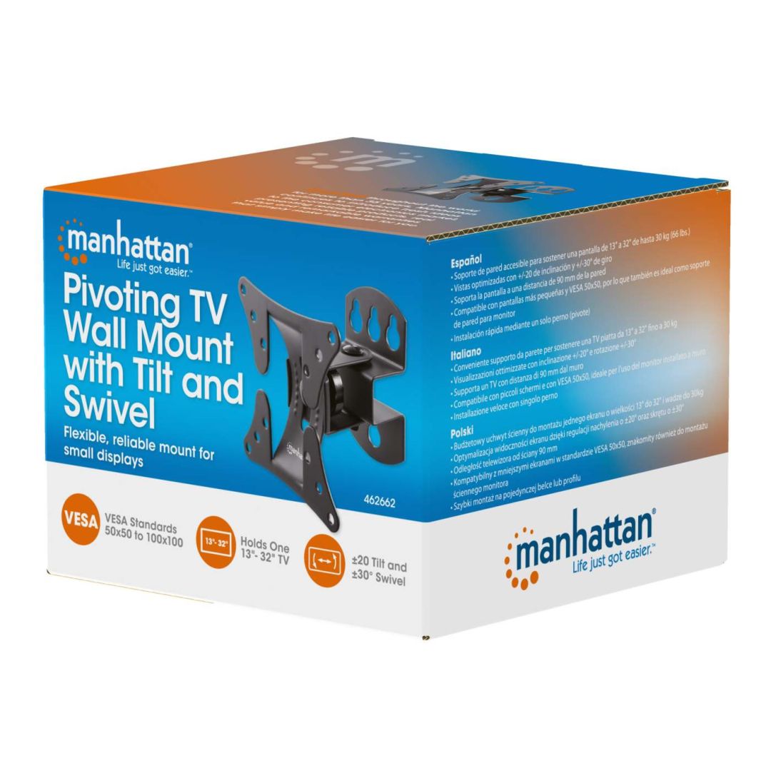 Manhattan Pivoting TV Wall Mount with Tilt and Swivel 13