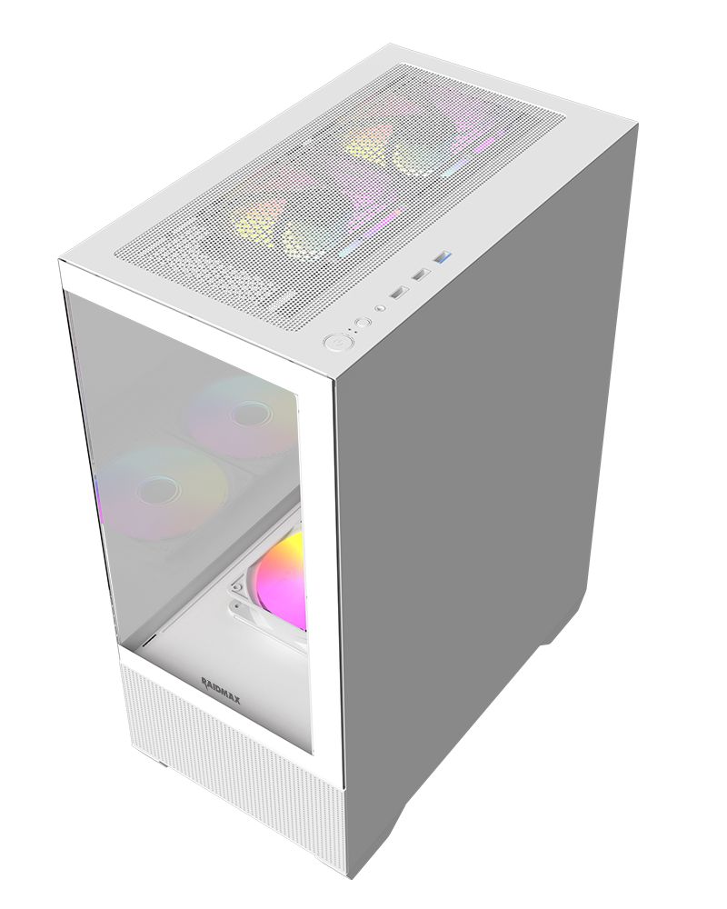 RaidMax i802 Tempered Glass White