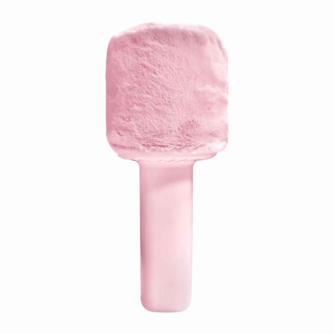 Denver KMS-30RO Bluetooth Karaoke Microphone Speaker with fluffy top Rose