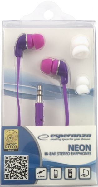 Esperanza EH147V Earphone Neon Purple