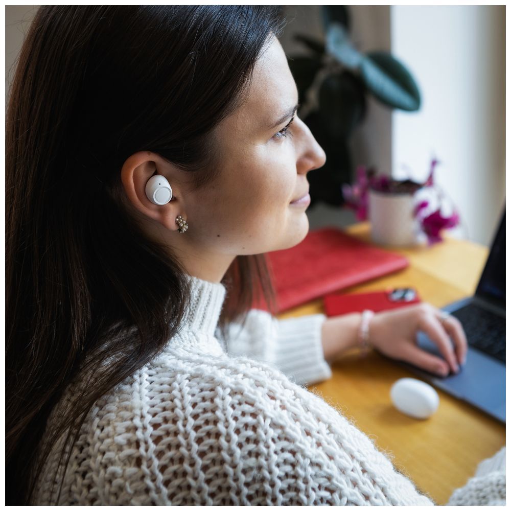 FIXED Buds TWS mikrofonos sztereó fülhallgató, fehér, FIXBDS-WH