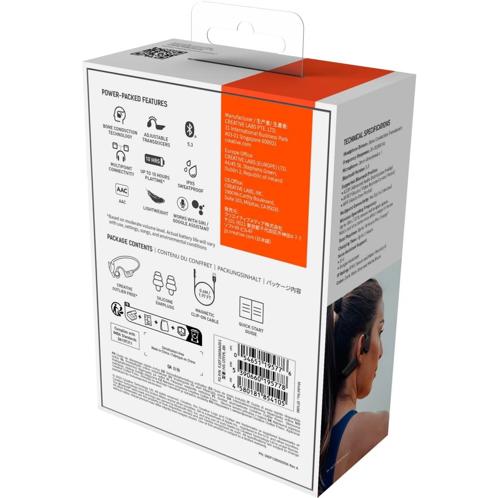 Creative Outlier Free Plus Bone Conduction Bluetooth Headset Green