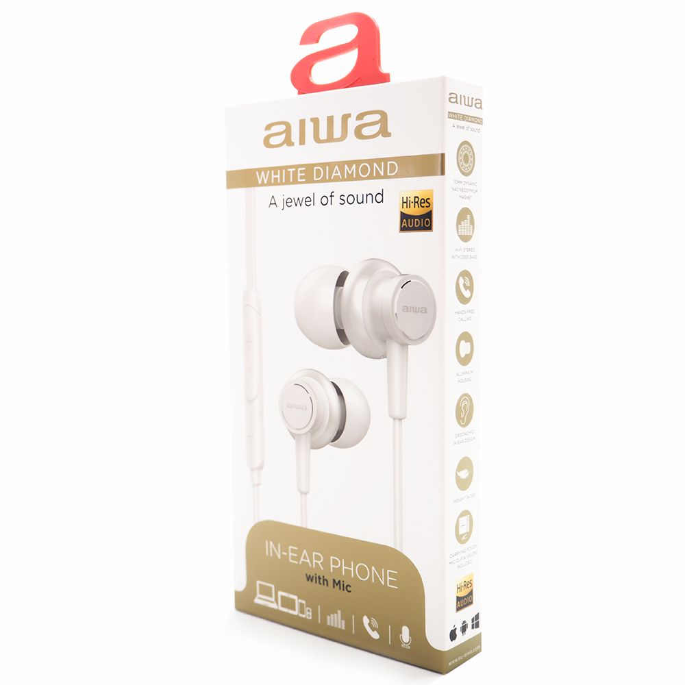 Aiwa ESTM-500WT Hi-Res Headphone White
