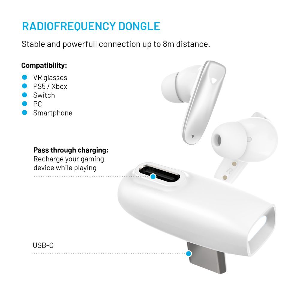 FIXED Gamer füllhallgató, fehér