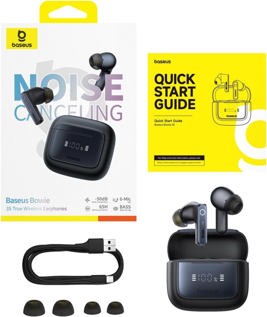 Baseus Bowie 35 TWS Bluetooth Headset Black