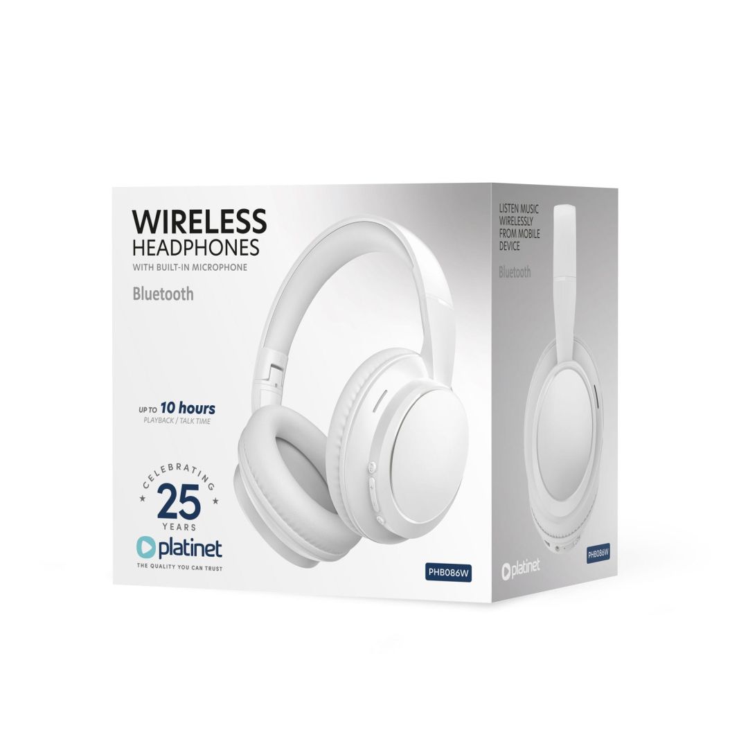 Platinet PHB086W Bluetooth Headsaet White