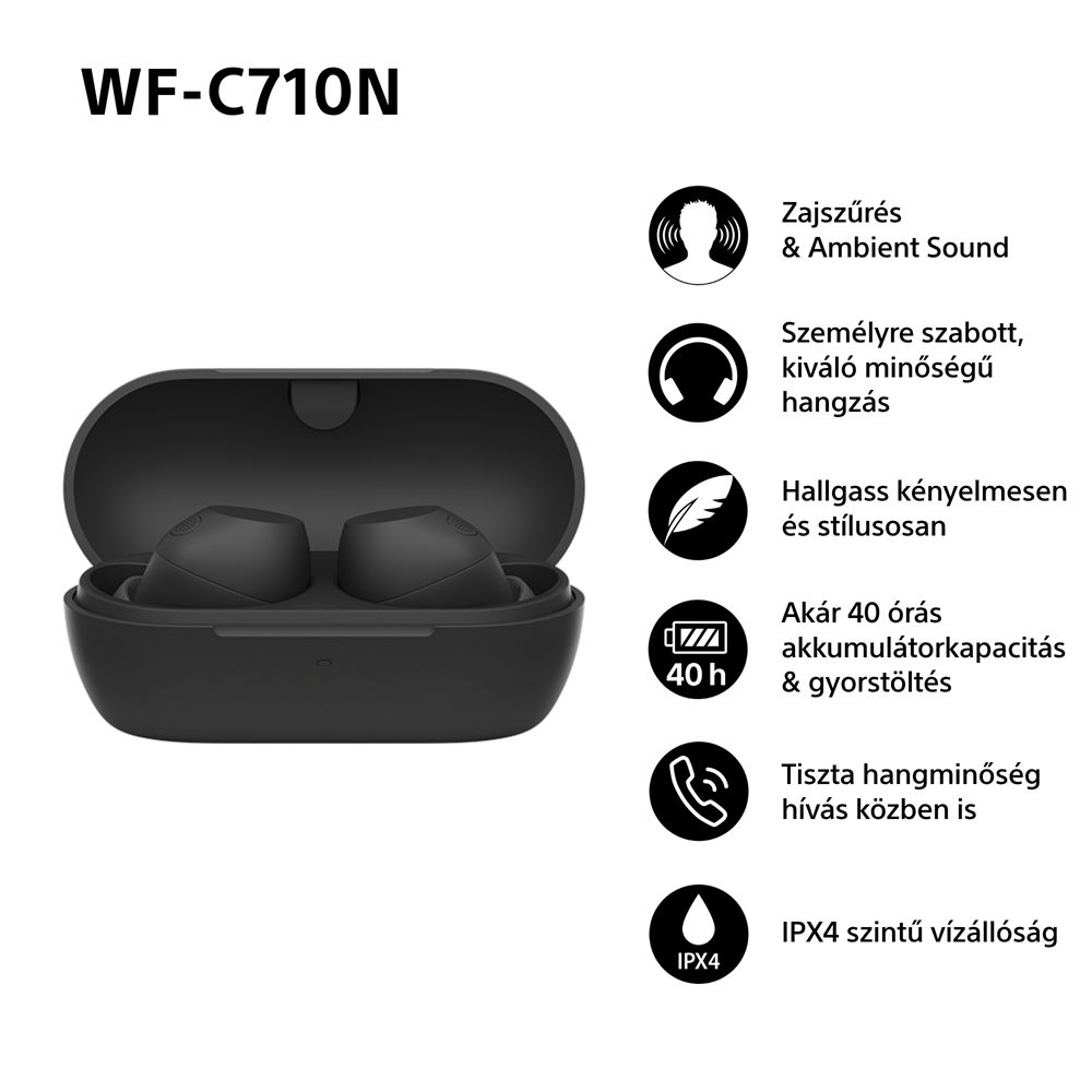 Sony WF-C710N True Bluetooth Headset Black